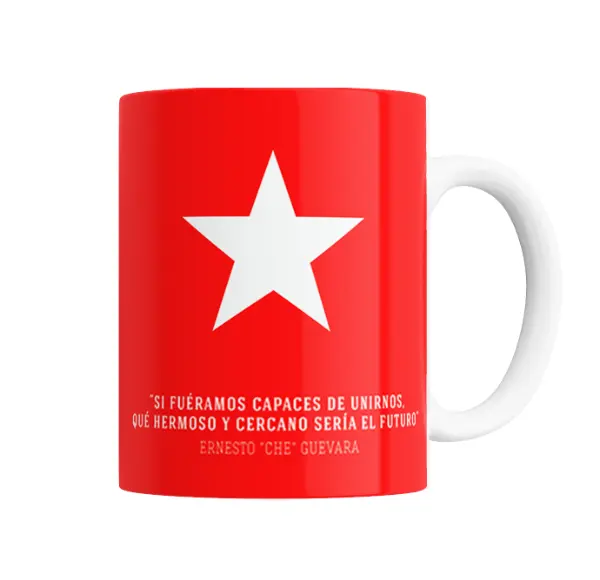 Taza de Cerámica Che Guevara Estrella Roja Frase
