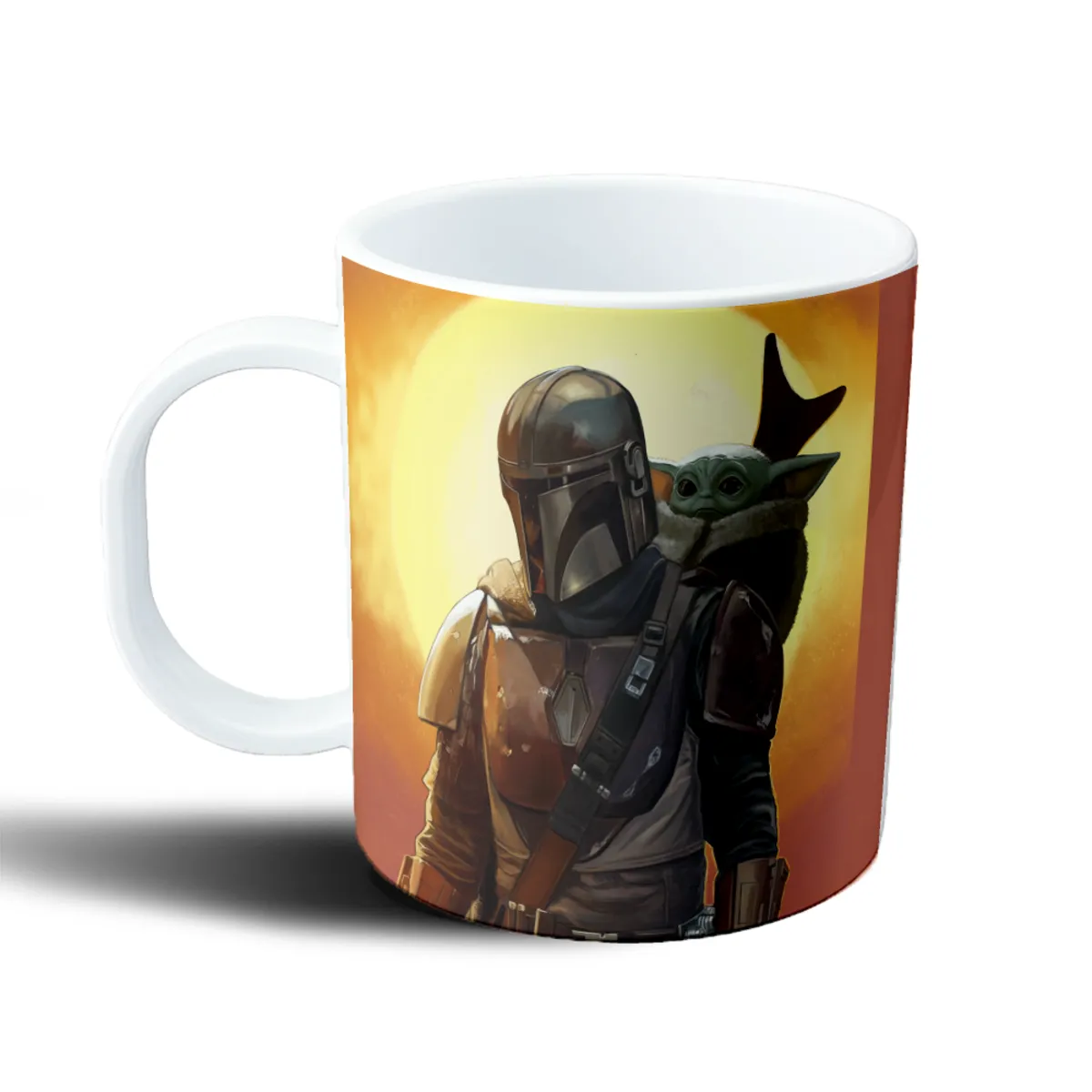 Taza de Plástico The Mandalorian y Grogu Atardecer - vista 2