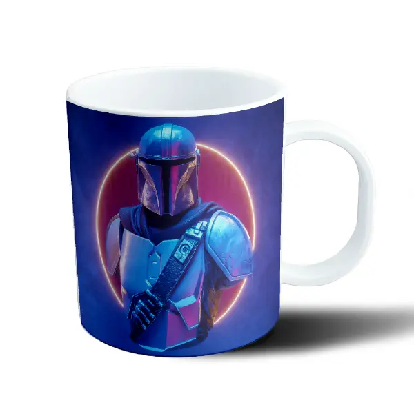 Taza de Plástico Mandalorian Neón