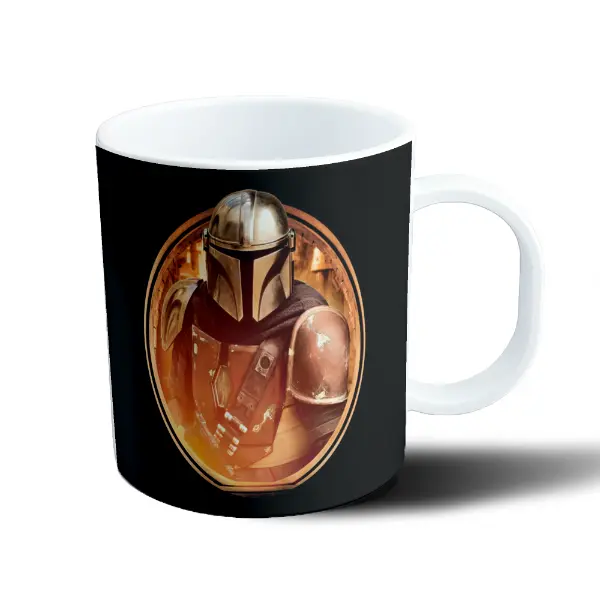 Taza de Plástico The Mandalorian Armadura Dorada