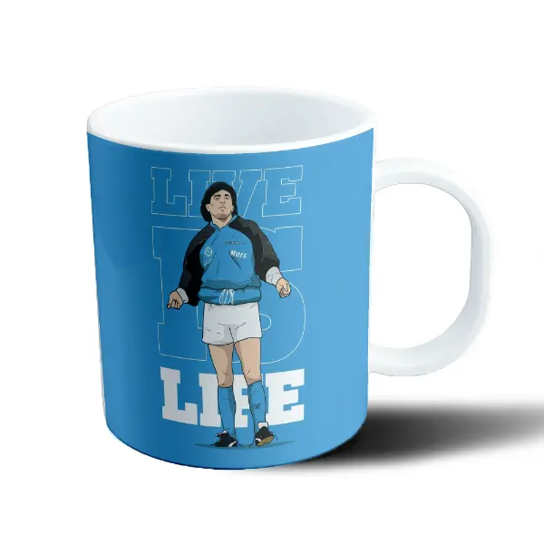 Taza de Plástico Maradona Live Life Napoli