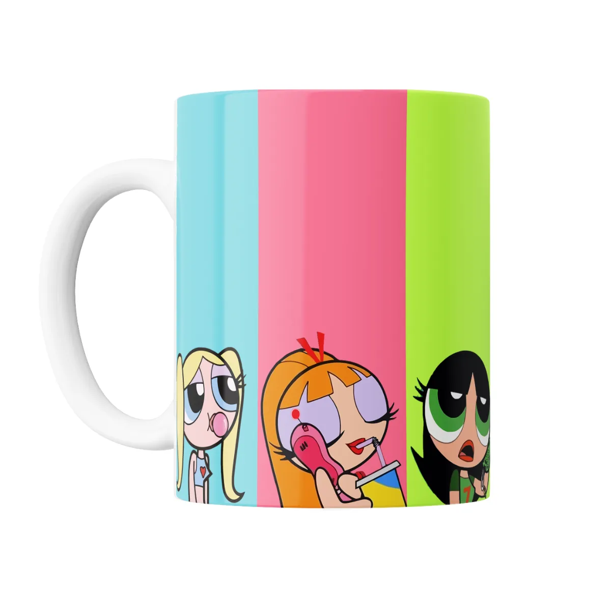 Taza de Cerámica Chicas Superpoderosas Burbuja Flor Bellota - vista 2