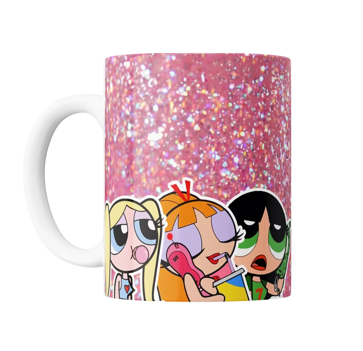 Taza de Cerámica Chicas Superpoderosas Burbuja, Bombón y Bellota con Chicle - vista 2
