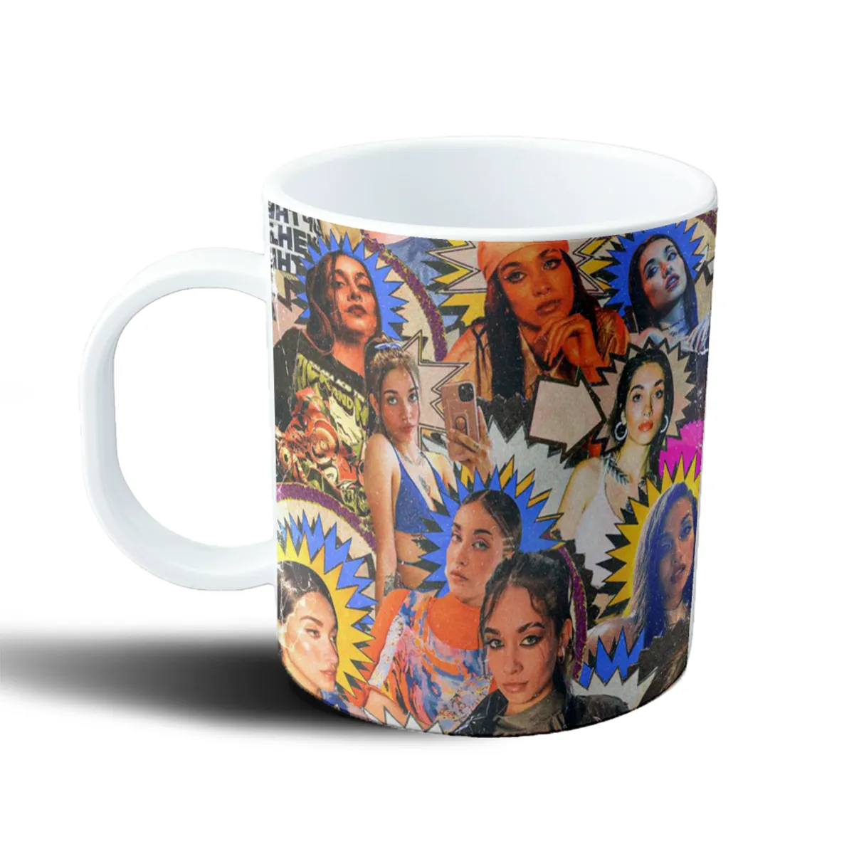 Taza de Plástico Maria Becerra Collage Pop Art - vista 2
