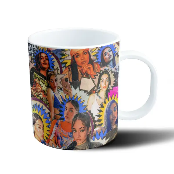 Taza de Plástico Maria Becerra Collage Pop Art
