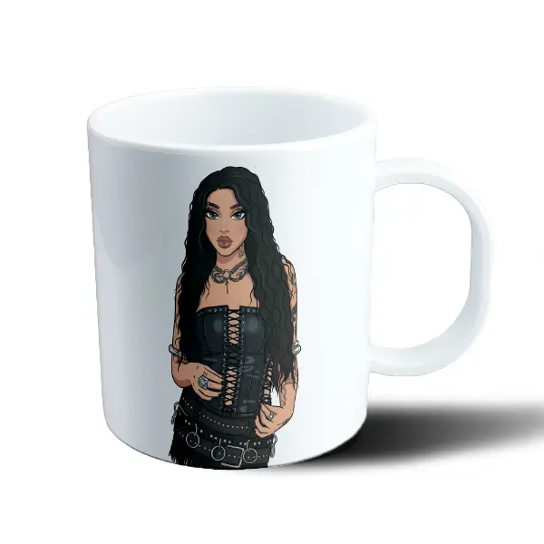 Taza de Plástico Maria Becerra Look Rockero