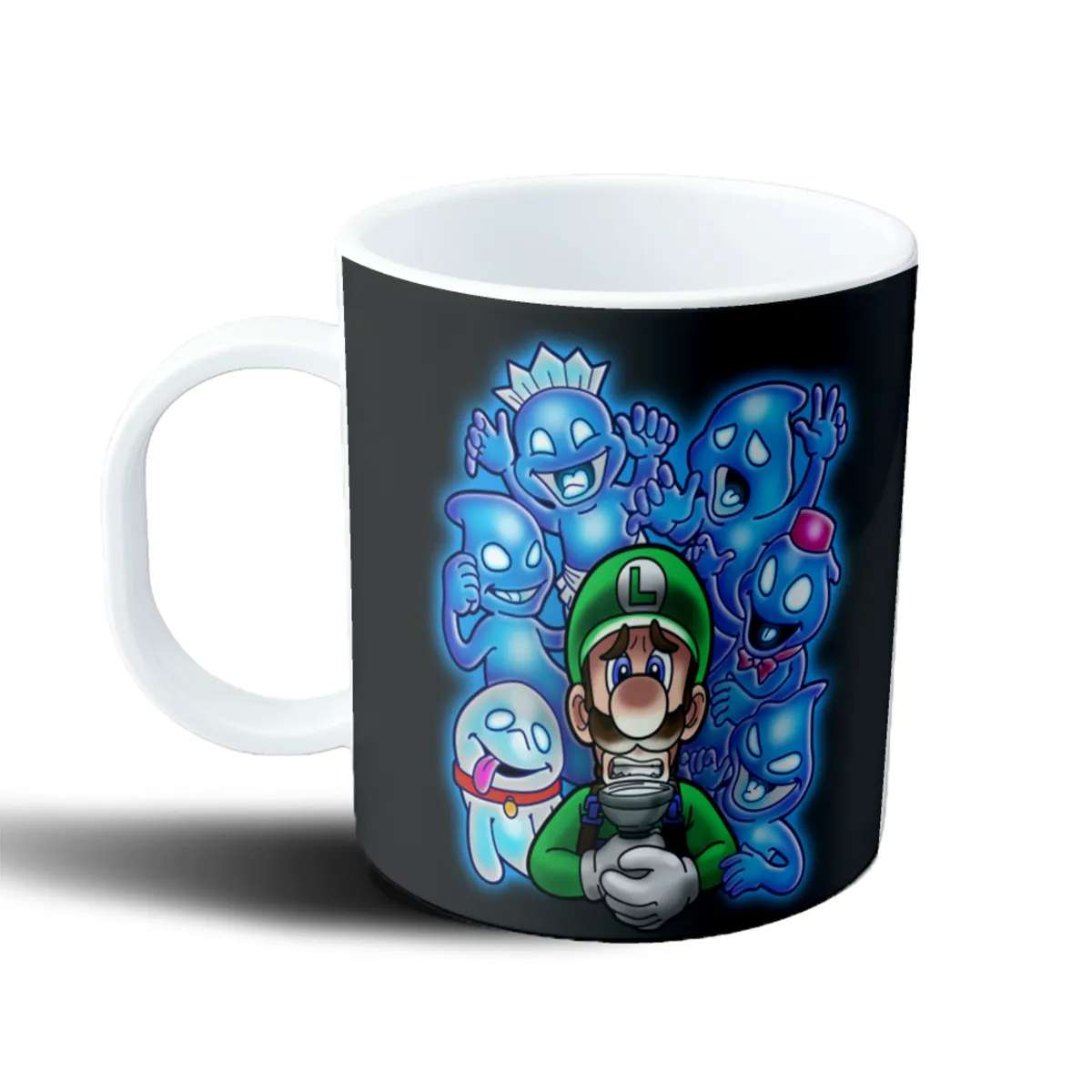 Taza de Plástico Mario Bros Luigi's Mansion Luigi y los fantasmas - vista 2