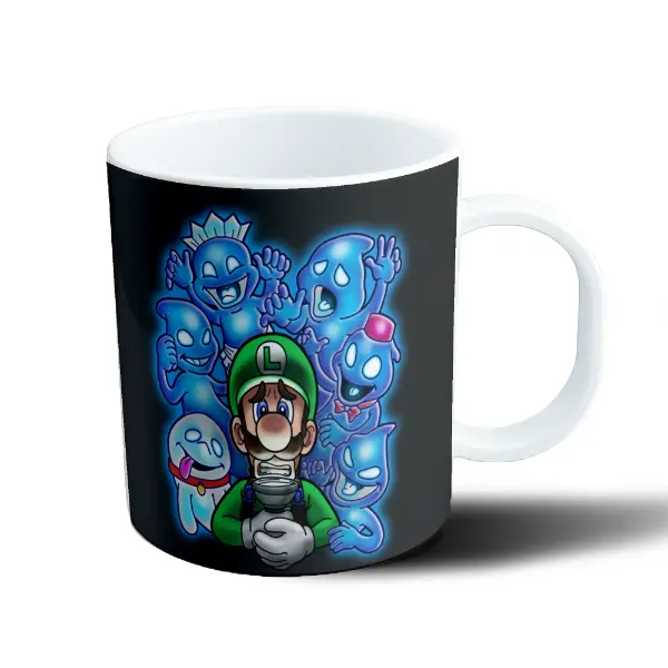 Taza de Plástico Mario Bros Luigi's Mansion Luigi y los fantasmas