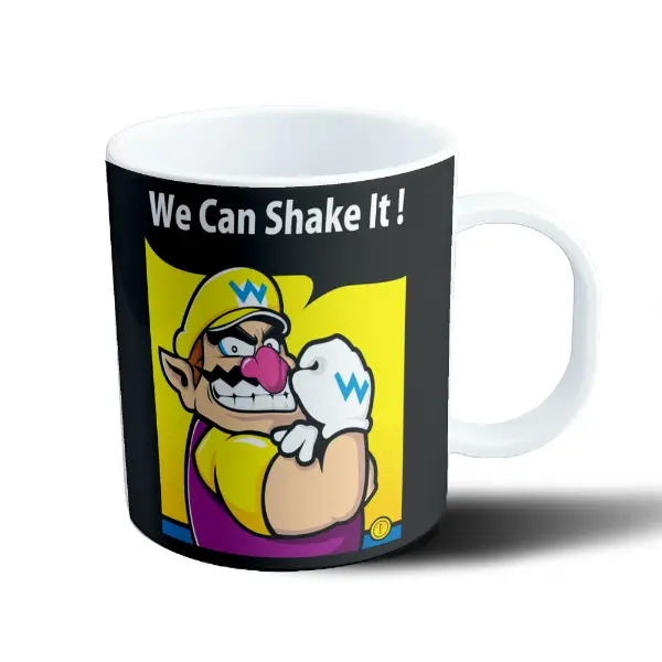Taza de Plástico Mario Bros Wario We Can Shake It