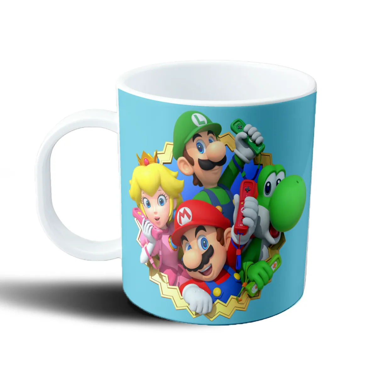 Taza de Plástico Super Mario Bros Mario Luigi Peach Yoshi Wii - vista 2