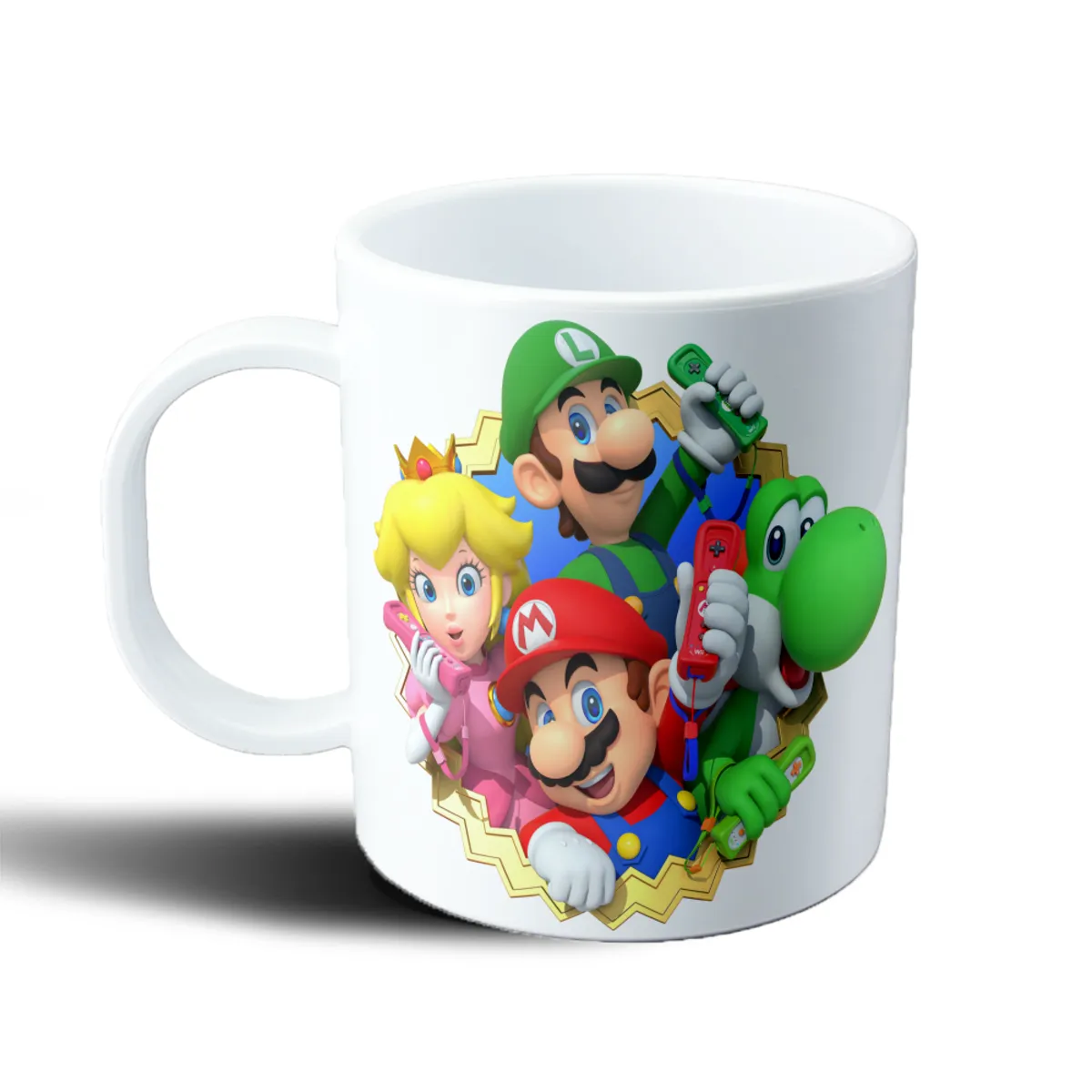 Taza de Plástico Mario Bros Mario Luigi Peach y Yoshi - vista 2
