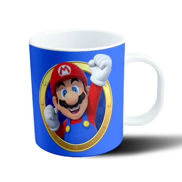 Taza de Plástico Super Mario Bros Mario Saludo