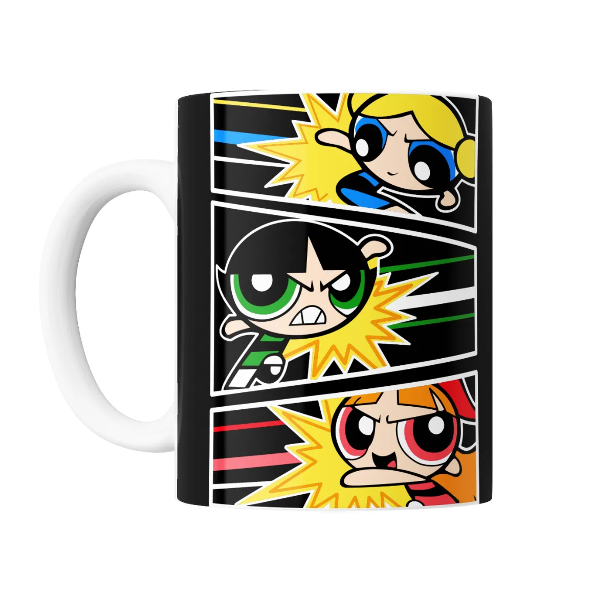 Taza de Cerámica Chicas Superpoderosas Burbujas Bellota y Flor - vista 2