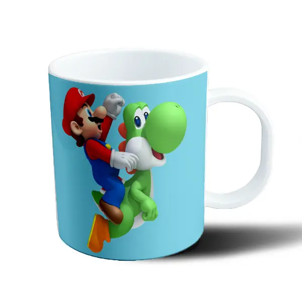 Taza de Plástico Super Mario Bros Mario y Yoshi