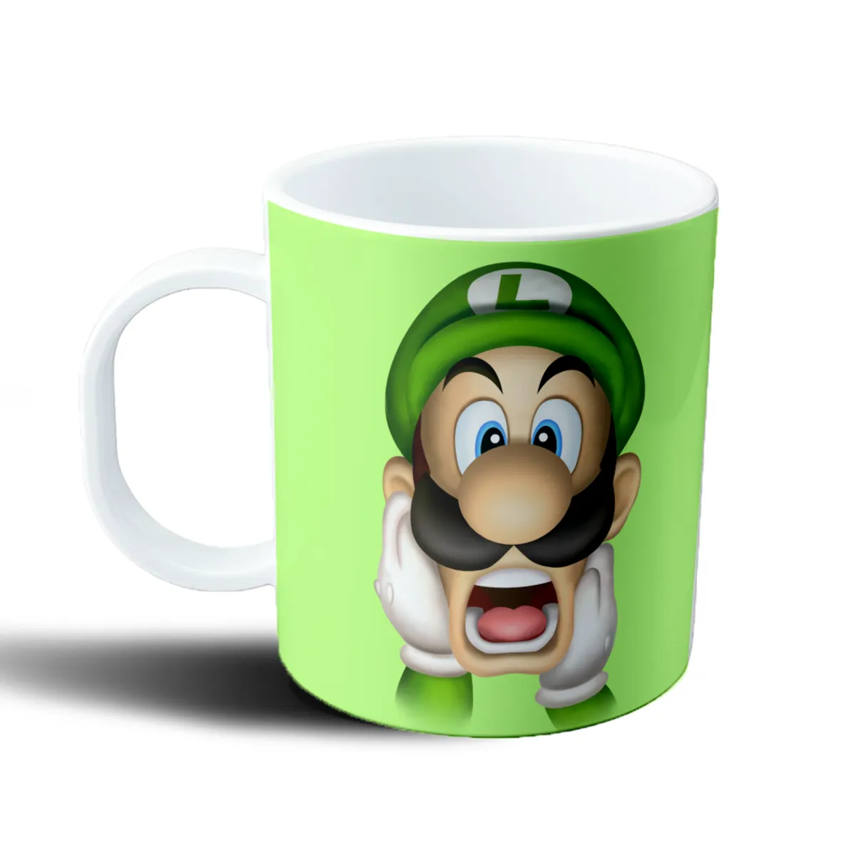 Taza de Plástico Mario Bros Luifi Gritando - vista 2