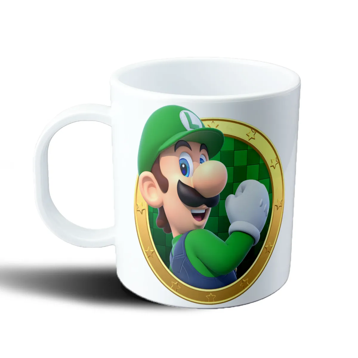 Taza de Plástico Mario Bros Luigi Saludo - vista 2