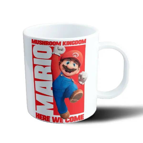 Taza de Plástico Mario Bros Mario Mushroom Kingdom Here We Come