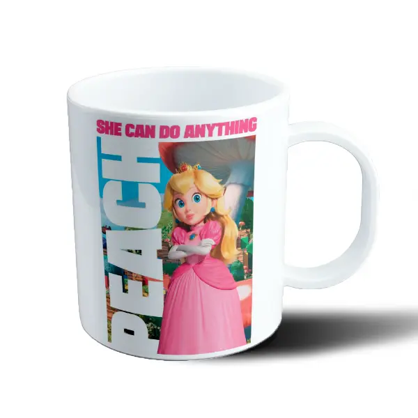 Taza de Plástico Mario Bros Princesa Peach She Can Do Anything