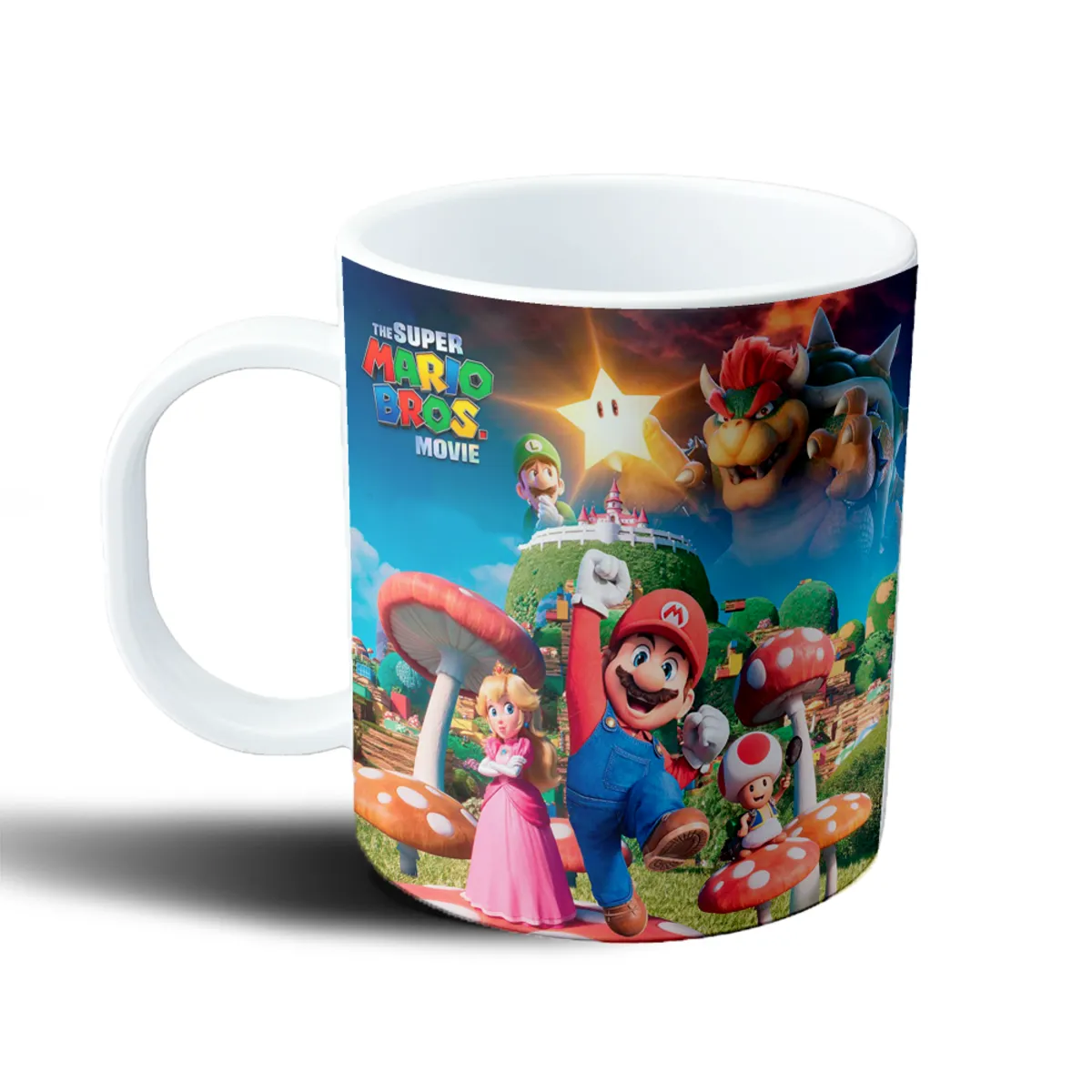 Taza de Plástico Mario Bros Película Mario Peach Bowser Toad - vista 2