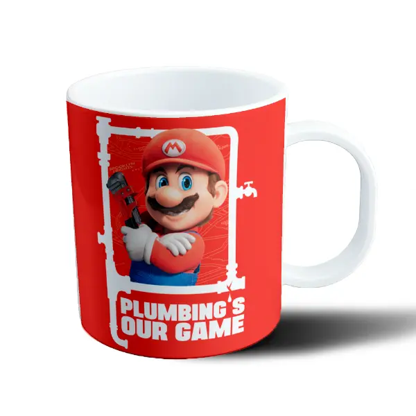 Taza de Plástico Super Mario Bros Plumbing's Our Game