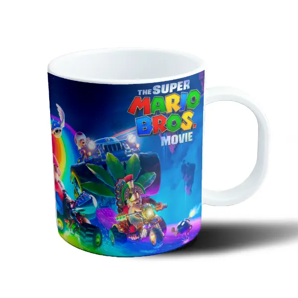 Taza de Plástico Mario Bros Mario Kart Arcoíris