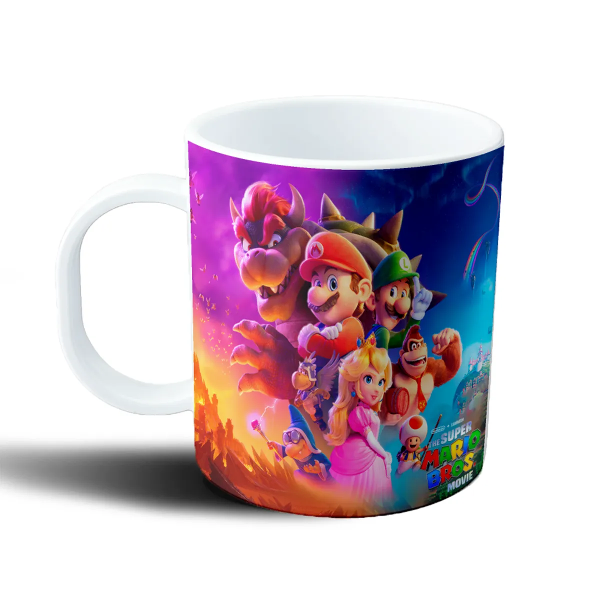 Taza de Plástico Mario Bros Película Mario Luigi Peach y Bowser - vista 2