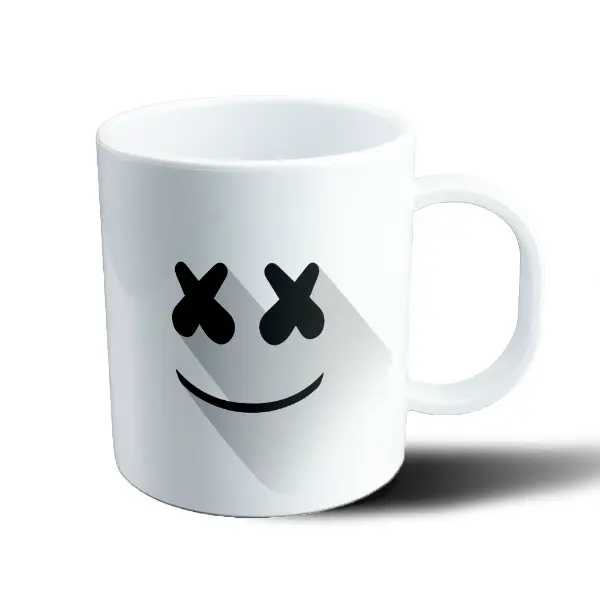 Taza de Plástico Marshmello Carita