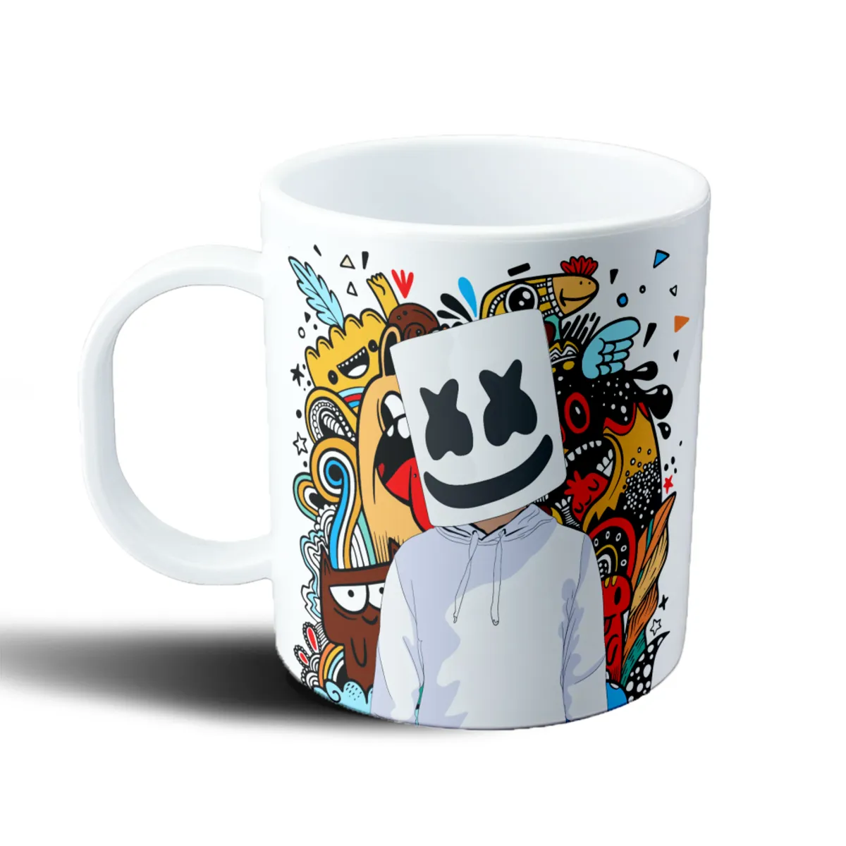 Taza de Plástico Marshmello Mask Street Art - vista 2