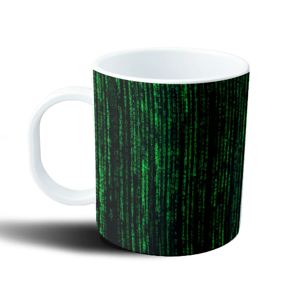 Taza de Plástico Matrix Lluvia de Código Verde - vista 2