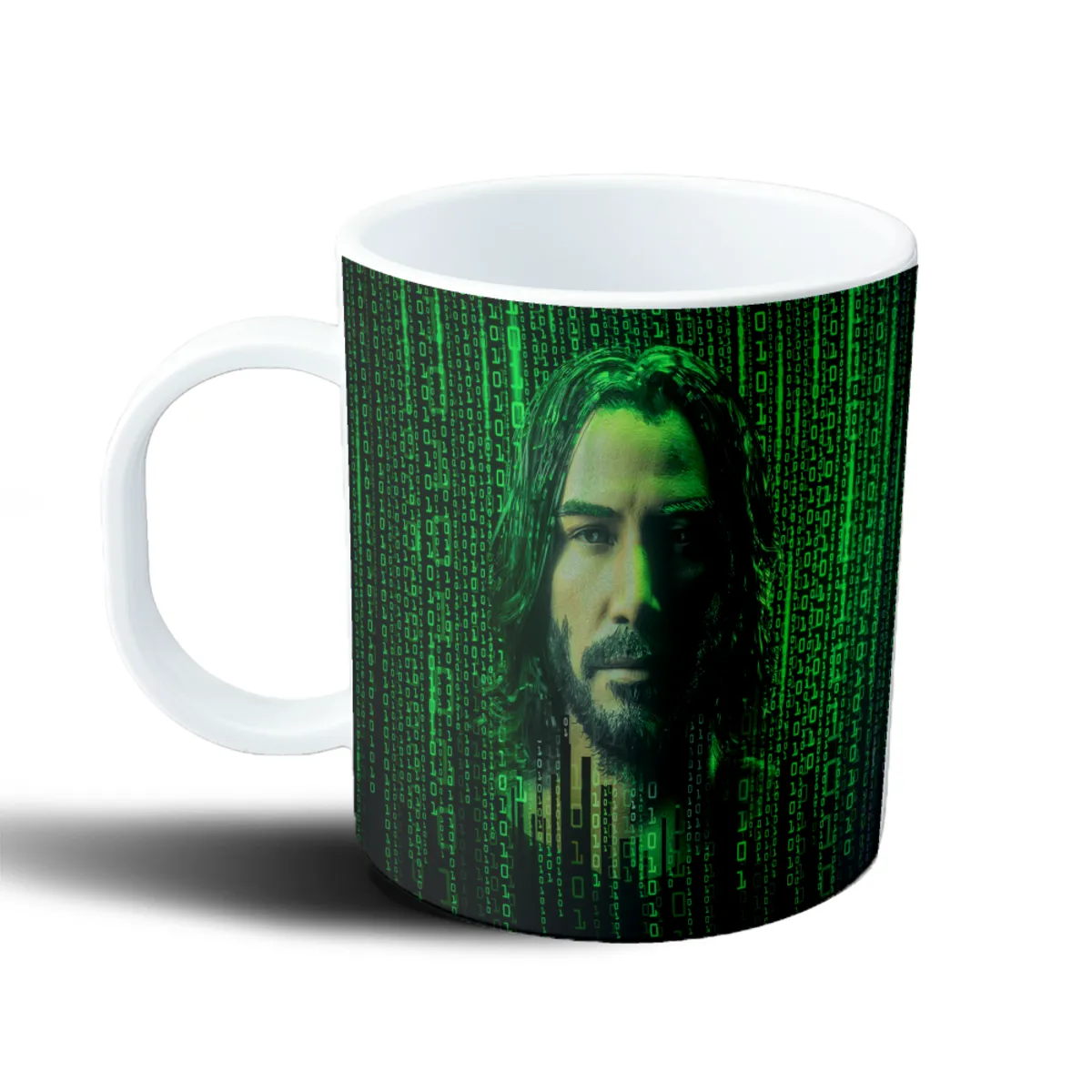 Taza de Plástico Matrix Neo Lluvia Digital - vista 2