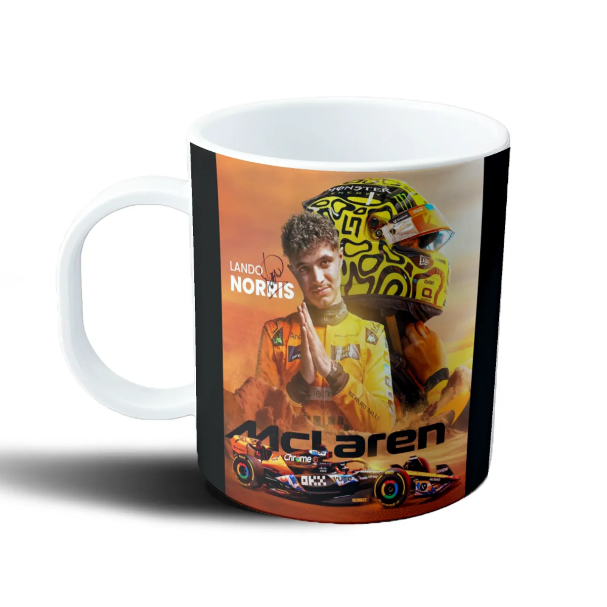 Taza de Plástico McLaren Lando Norris Casco Amarillo - vista 2