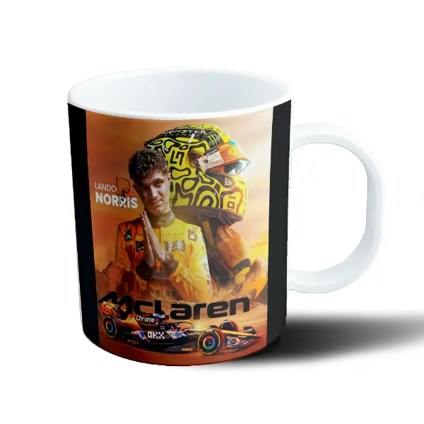 Taza de Plástico McLaren Lando Norris Casco Amarillo