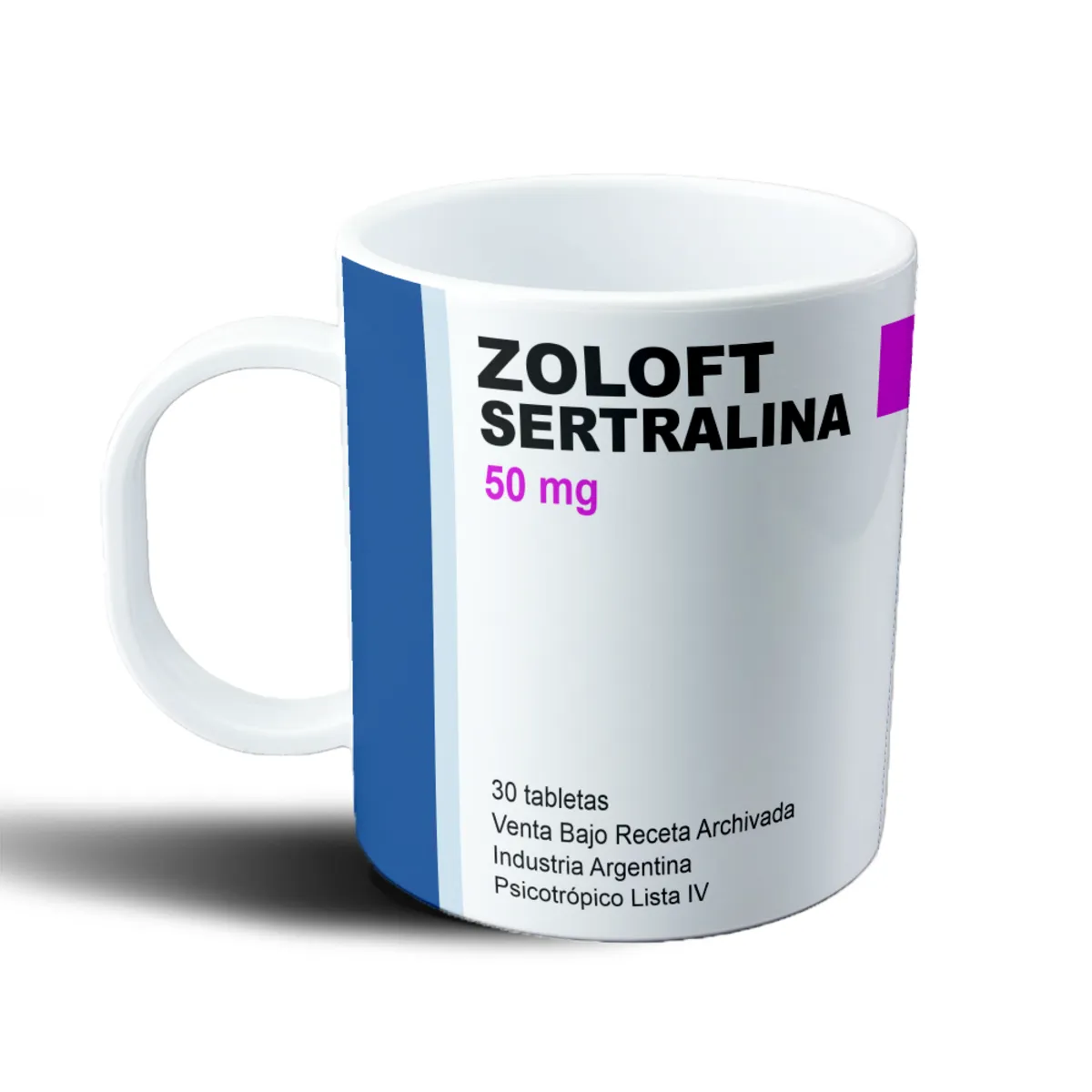 Taza de Plástico Zoloft Sertralina 50 mg Caja de Medicamento - vista 2
