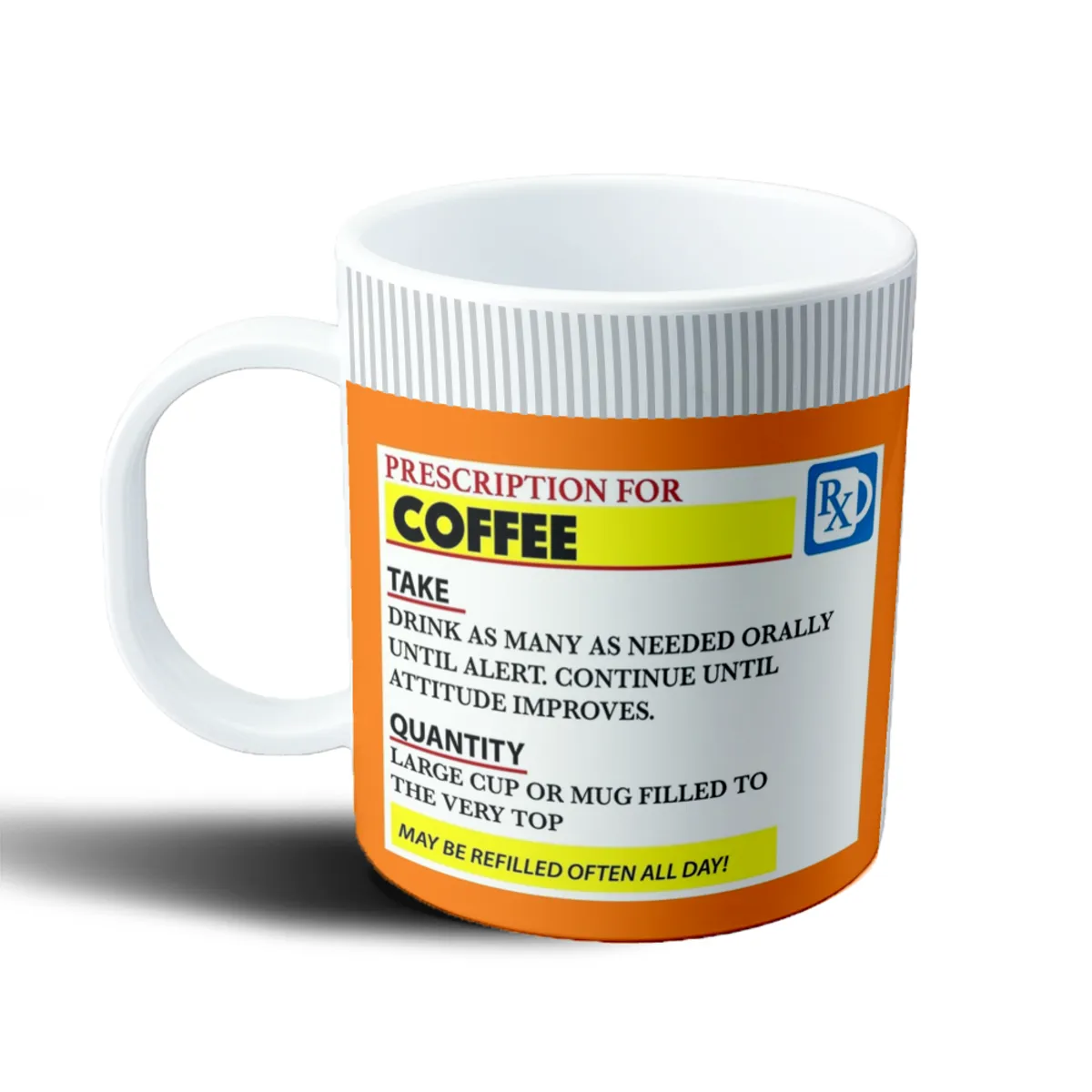Taza de Plástico Receta de Café Prescription for Coffee - vista 2