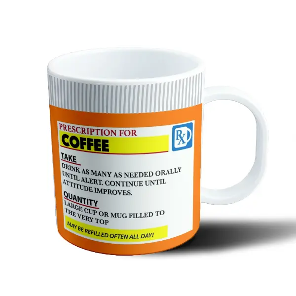 Taza de Plástico Receta de Café Prescription for Coffee
