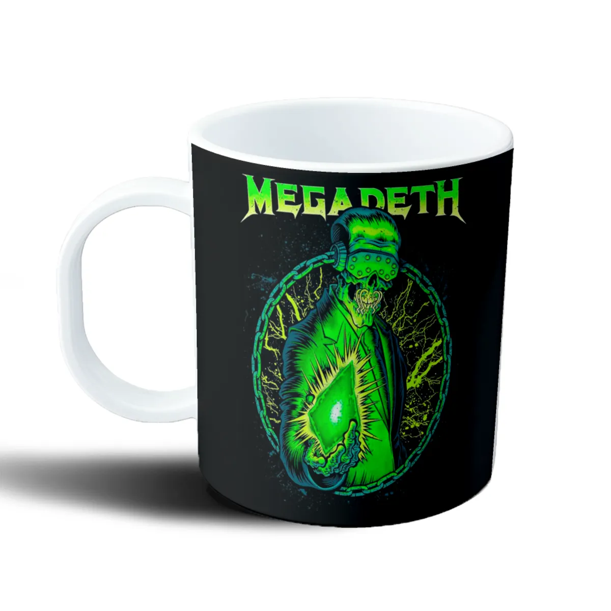 Taza de Plástico Megadeth Esqueleto Electrico Verde - vista 2
