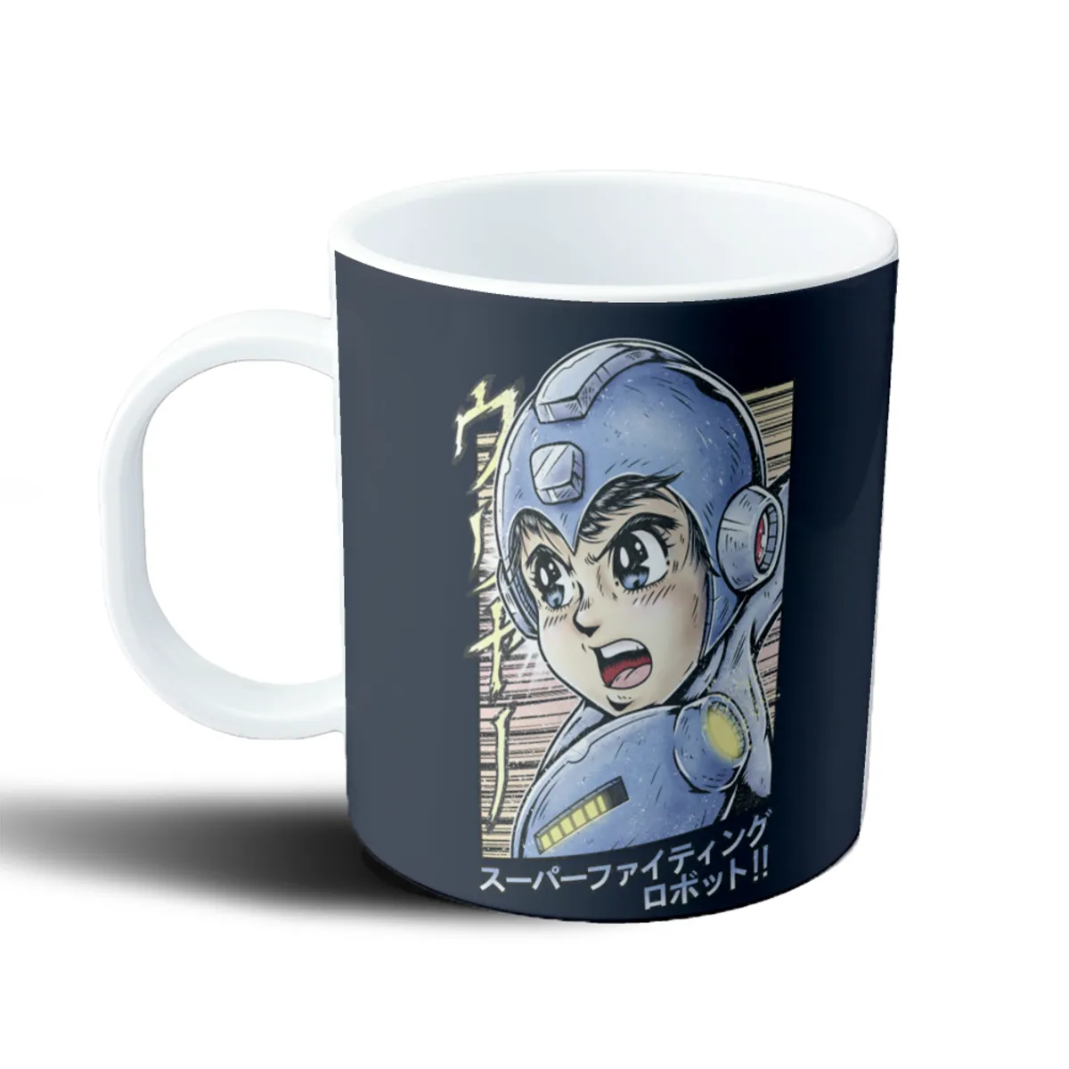 Taza de Plástico Megaman Robot Anime Manga Estilo Japonés - vista 2