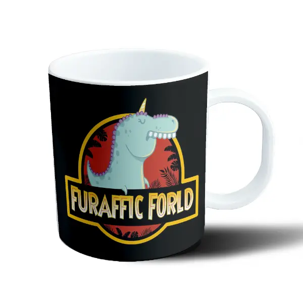 Taza de Plástico Dinosaurio Unicornio Furaffic Forld