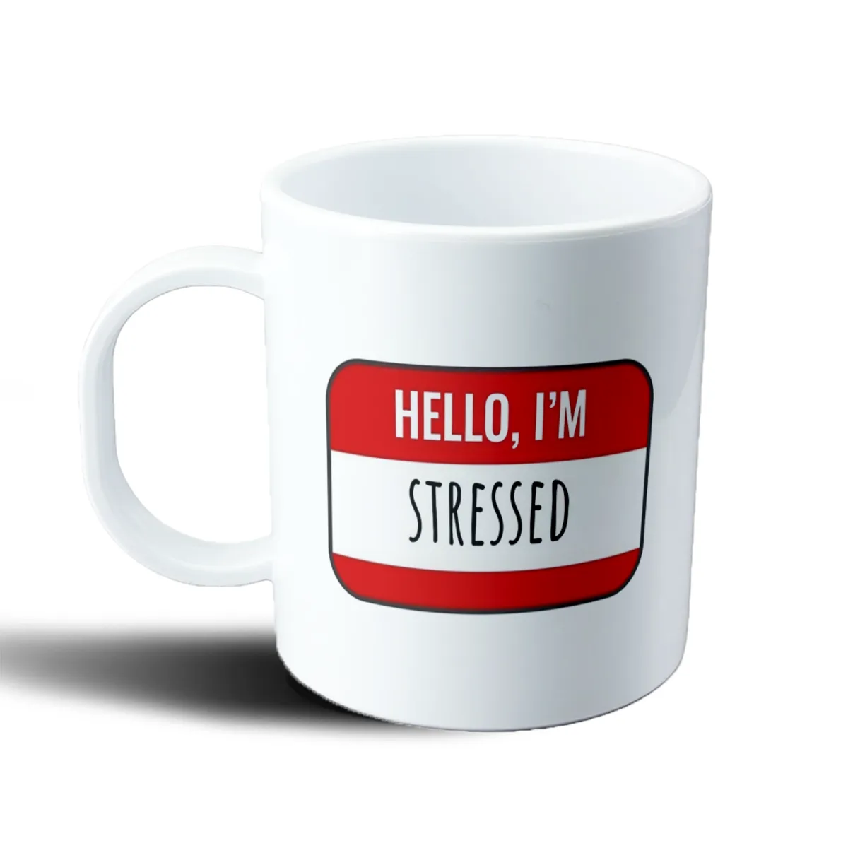 Taza de Plástico Hello I'm Stressed Meme - vista 2