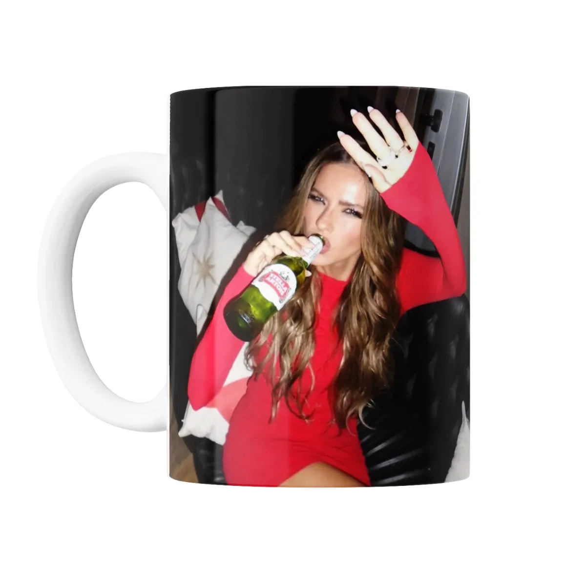 Taza de Cerámica China Suarez con cerveza - vista 2