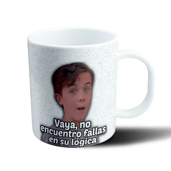 Taza de Plástico Meme Vaya, no encuentro fallas en su lógica