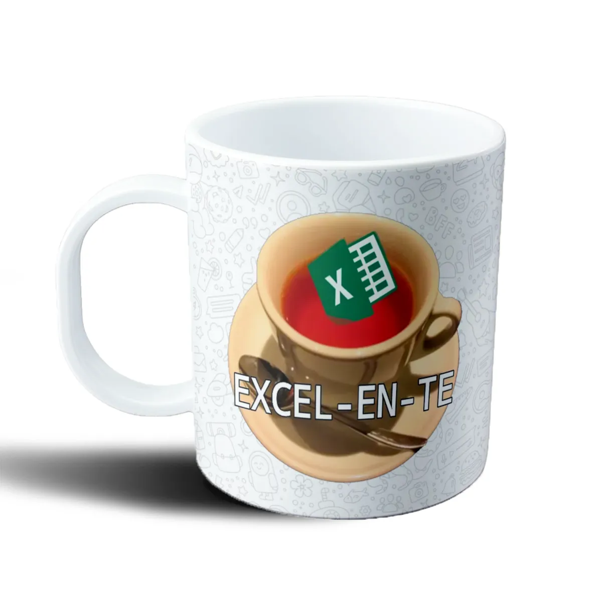 Taza de Plástico Meme Excel-en-te Taza de café con planilla Excel - vista 2