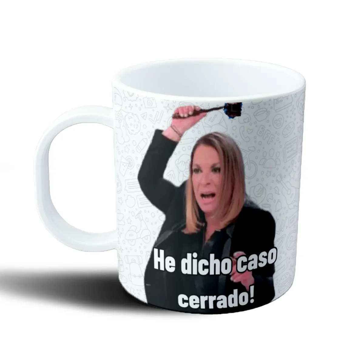 Taza de Plástico He dicho caso cerrado meme - vista 2
