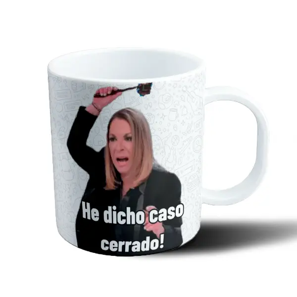 Taza de Plástico He dicho caso cerrado meme
