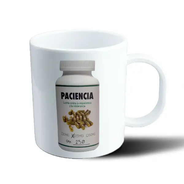 Taza de Plástico Frasco de Paciencia 250 Cápsulas