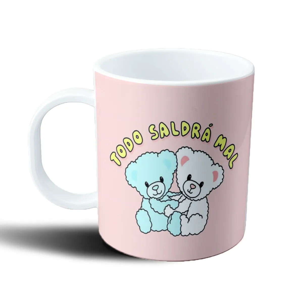 Taza de Plástico Todo Saldrá Mal Ositos Abrazados - vista 2