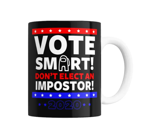 Taza de Cerámica Among Us Vote Smart Don't Elect an Impostor