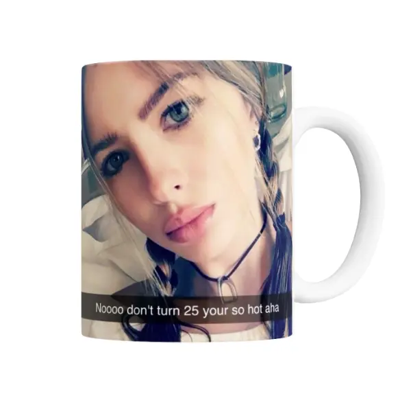 Taza de Cerámica China Suarez Meme Noooo don't turn 25