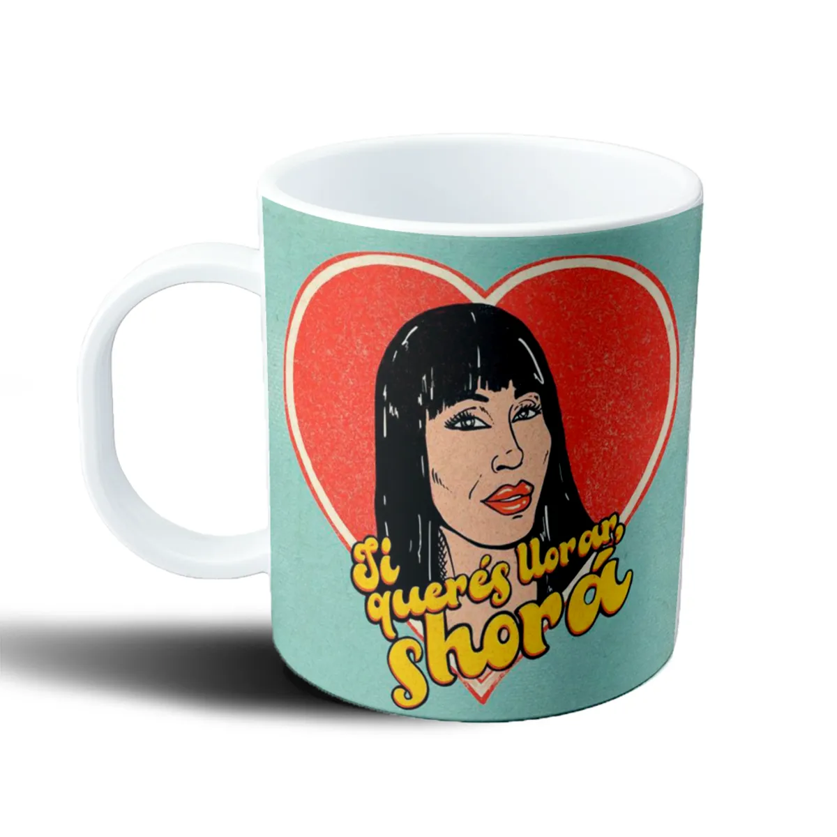 Taza de Plástico Moria Casán Si querés llorar, shorá - vista 2