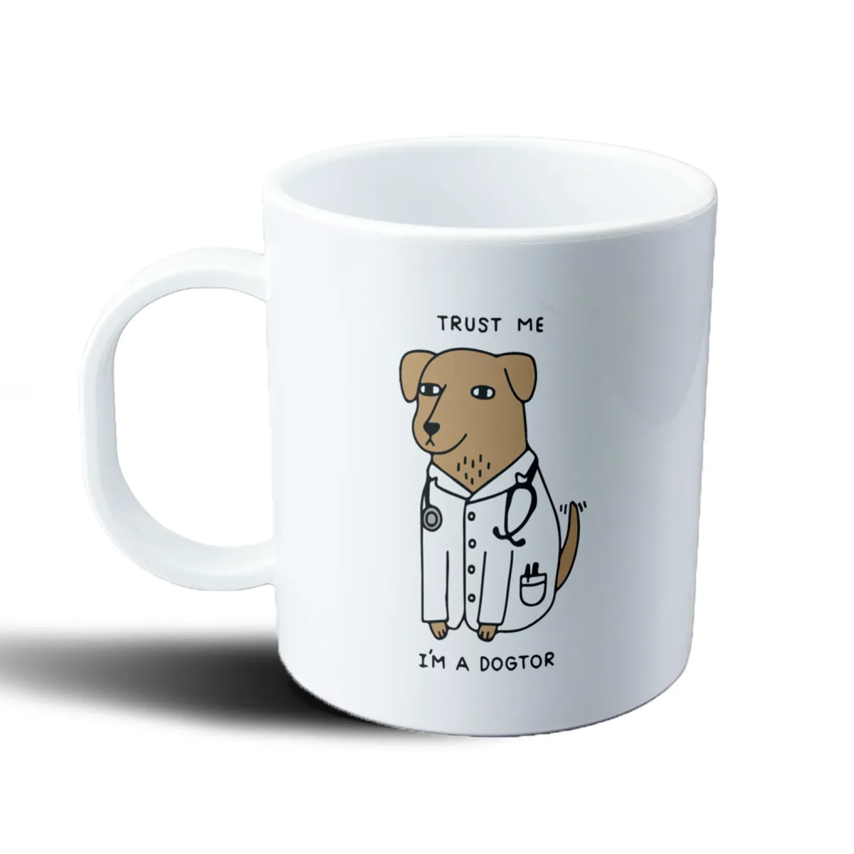 Taza de Plástico Dogtor Perro Médico Trust Me - vista 2